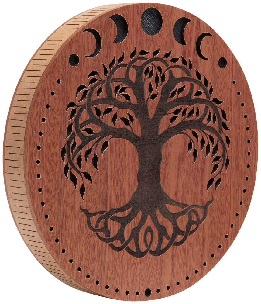 MEINL RDS10MTOL Sonic Energy 10" Rain Disk, Bachklang, Mondphasen und Lebensbaum Gravur