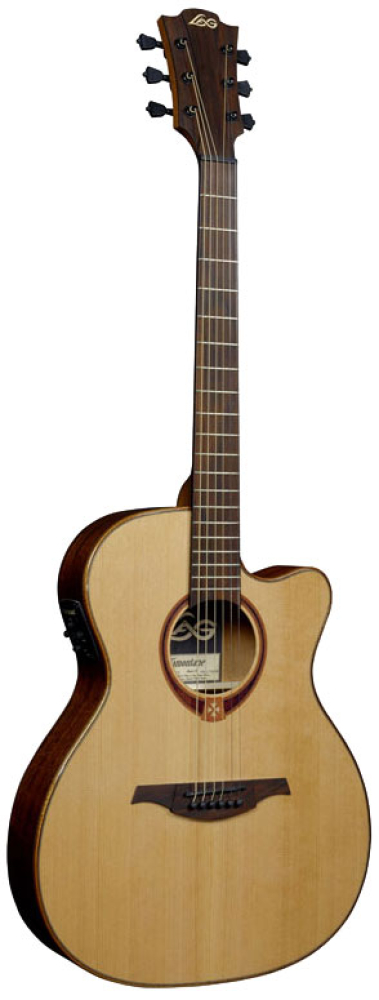 LAG LGT118ACE Westerngitarre mit Tonabnehmer, natur