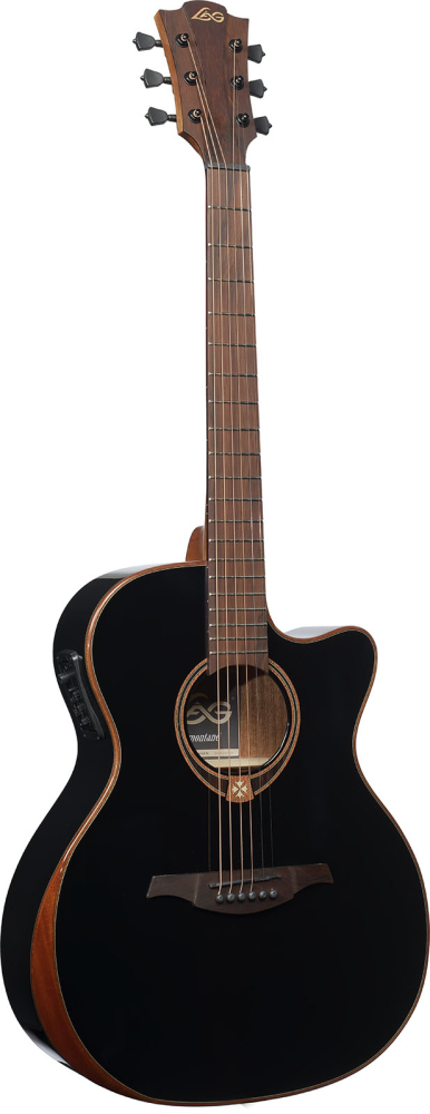 LAG Tramontane 118 Westerngitarre mit Bevel und Tonabnehmer, Black