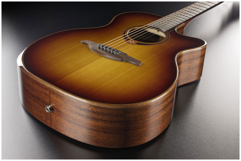 LAG Tramontane 118 Westerngitarre mit Bevel und Tonabnehmer, Brown Shadow