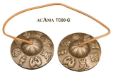 ACAMA TC80G tibetische Cymbeln 8cm Glückssymbolen