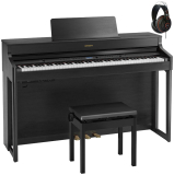 ROLAND HP-702CH Digitalpiano 10-Jahre Garantie-Bundle, schwarz matt